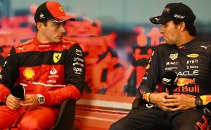 Leclerc amenaza a Checo Pérez en el GP de México  Getty Images.
