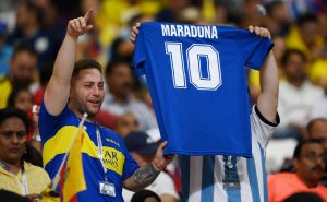 Desde Qatar, recuerdan a Diego Maradona. 
