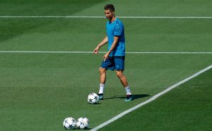 Cristiano Ronaldo regresó a entrenar a Valdebebas – Fuente: Getty
