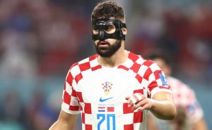 DOHA, QATAR – DECEMBER 17:  Josko Gvardiol of Croatia in action during the FIFA World Cup Qatar 2022 3rd Place match between Croatia and Morocco at Khalifa International Stadium on December 17, 2022 in Doha, Qatar. (Photo by Chris Brunskill/Fantasista/Getty Images)
