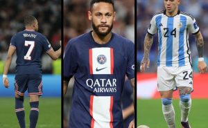 Neymar, Mbappé y Enzo Fernández / Fuente: Getty Images
