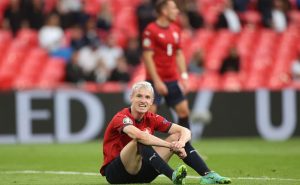 Jankto en un partido de la Eurocopa representando a República Checa

