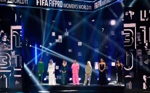 Las ganadoras en la gala de The Best
