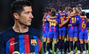 Robert Lewandowski y Barcelona Femenil | Getty Images
