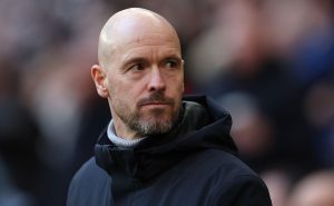 Ten Hag no quedó para nada contento con la actuación ante Liverpool-Getty Images
