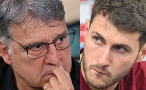 Tata Martino y Santi Giménez. | Imago7
