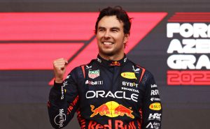 Checo volvió a festejar en Bakú – Getty Images
