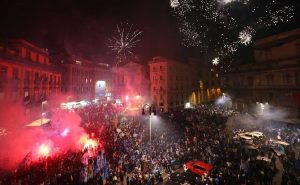 La celebración por el título del Napoli. | @AO_Sports

