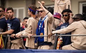 Así fue el épico festejo de Liga del Barcelona
