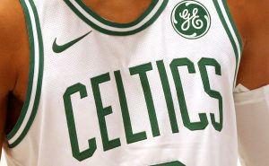 CANTON, MA – SEPTEMBER 25: A detail of Jayson Tatum #0 of the Boston Celtics' jersey during Celtics Media Day at High Output Studios on September 25, 2017 in Canton, Massachusetts. (Photo by Maddie Meyer/Getty Images)
