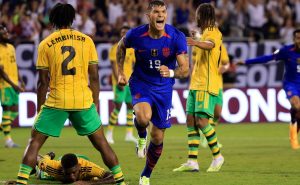 Brandon Vázquez celebra su gol en Copa Oro. | Getty Images
