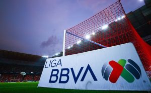 TOLUCA, MEXICO – OCTOBER 27: A detail of a Liga MX sign prior the final first leg match between Toluca and Pachuca as part of the Torneo Apertura 2022 Liga MX at Nemesio Diez Stadium on October 27, 2022 in Toluca, Mexico. (Photo by Manuel Velasquez/Getty Images)
