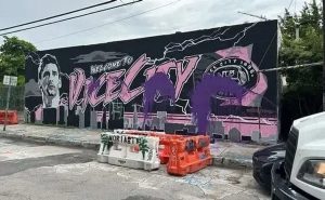 Así quedó el mural en honor a Lionel Messi
