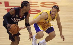 Tyronn Lue en su etapa como jugador de los Lakers.
