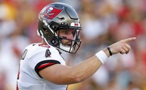 Baker Mayfield es el quarterback de los Tampa Bay Buccaneers.
