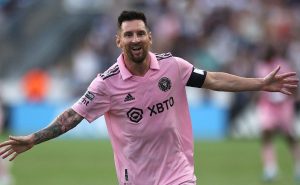 Messi, en la final de la Leagues Cup.
