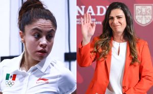 Paola Longoria y Ana Gabriela Guevara, titular de la Conade. Foto: imago7
