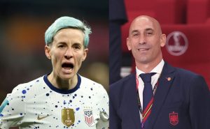 Rapinoe se lanzó contra Rubiales. | Getty Images
