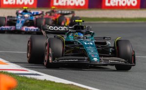 Fernando Alonso of Spain driving the (14) Aston Martin AMR23 Mercedes on track during the F1 Grand Prix of the Netherlands at Circuit Zandvoort, on 27 August  2023 In Zandvoort, Netherlands. (Photo by Jonathan Raa/NurPhoto via Getty Images)
