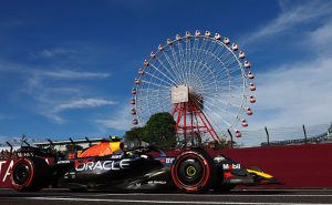 SUZUKA, JAPAN – SEPTEMBER 23: Sergio Perez of Mexico driving the (11) Oracle Red Bull Racing RB19 on track during qualifying ahead of the F1 Grand Prix of Japan at Suzuka International Racing Course on September 23, 2023 in Suzuka, Japan. (Photo by Mark Thompson/Getty Images)
