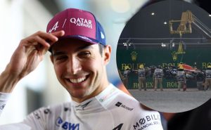 Sergio Pérez de Red Bull Racing choca durante el GP de Qatar. Foto: Getty Images
