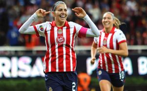 Zapopan, Jalisco, 12 de octubre de 2023. , durante el partido de la jornada 14 del torneo Apertura 2023 de la Liga BBVA MX Femenil, entre las Chivas Rayadas del Guadalajara y las Esmeraldas del León, celebrado en el estadio Akron. Foto: Imago7/ Juan Carlos Núñez Cubeyro.
