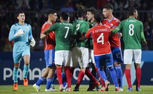 Viña del Mar, Chile, 23 de octubre de 2023. , durante el partido de fase de grupos del futbol varonil de los Juegos Panamericanos Santiago 2023, entre la Selección de Chile Sub23 y la Selección Nacional de México Sub23, celebrado en el estadio Sausalito. Foto: Imago7/ Sebastian Laureano Miranda
