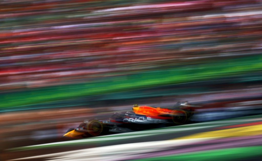 MEXICO CITY, MEXICO – OCTOBER 30: Sergio Perez of Mexico driving the (11) Oracle Red Bull Racing RB18 on track during the F1 Grand Prix of Mexico at Autodromo Hermanos Rodriguez on October 30, 2022 in Mexico City, Mexico. (Photo by Jared C. Tilton/Getty Images)