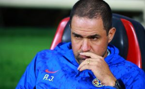 MEXICO CITY, MEXICO – SEPTEMBER 02: Andre Jardine, coach of America looks on prior the 7th round match between Cruz Azul and America as part of the Torneo Apertura 2023 Liga MX at Azteca Stadium on September 02, 2023 in Mexico City, Mexico. (Photo by Hector Vivas/Getty Images)

