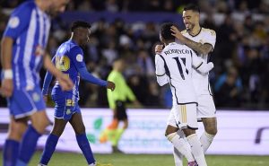 Joselu del Real Madrid en duelo en la Copa del Rey. Foto: Getty Images
