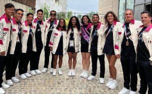 La Delegación mexicana previo a la ceremonia inaugural.
