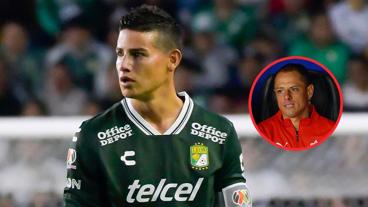 Todo un crack: el gesto de James Rodríguez con Chicharito tras el triunfo de León