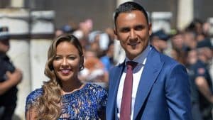 Andrea Salas y Keylor Navas