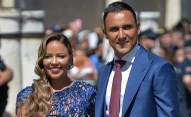 Andrea Salas y Keylor Navas