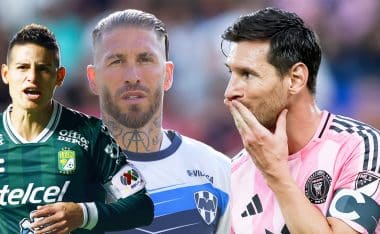 Lionel Messi, James Rodriguez y Sergio Ramos. All Star Liga MX vs MLS.
