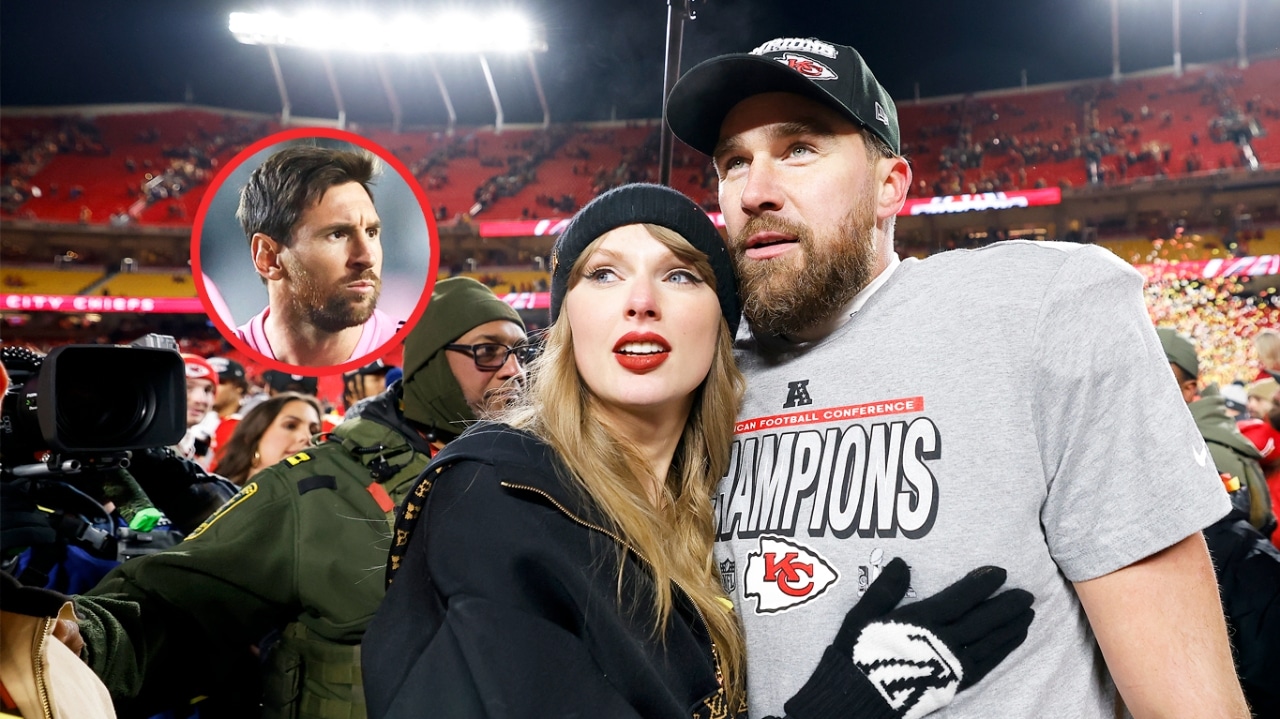 Tras confirmar su compromiso Travis Kelce y Taylor Swift quieren romper un increíble récord de Lionel Messi