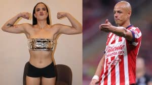 Gala Montes y Chicharito Hernández.