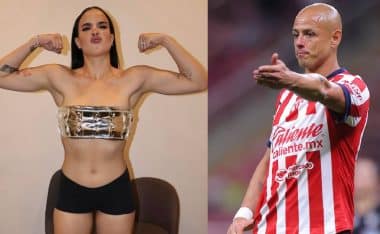 Gala Montes y Chicharito Hernández.