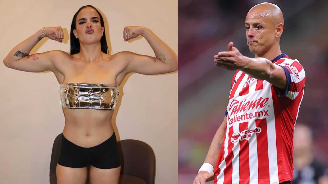 Gala Montes y Chicharito Hernández.