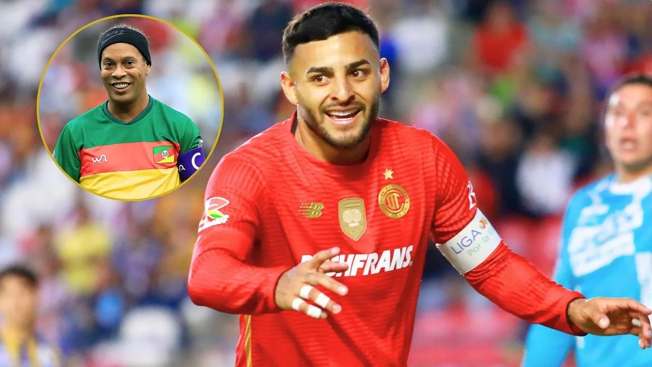 Alexis Vega no oculta su emoción al conocer a Ronaldinho y hasta autógrafo le pidió: “Mi ídolo...”.