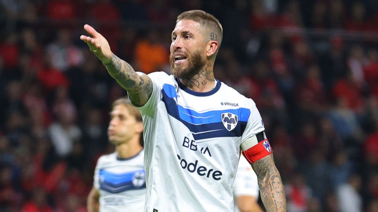 Sergio Ramos en la derrota por goleada de Rayados de Monterrey ante Toluca