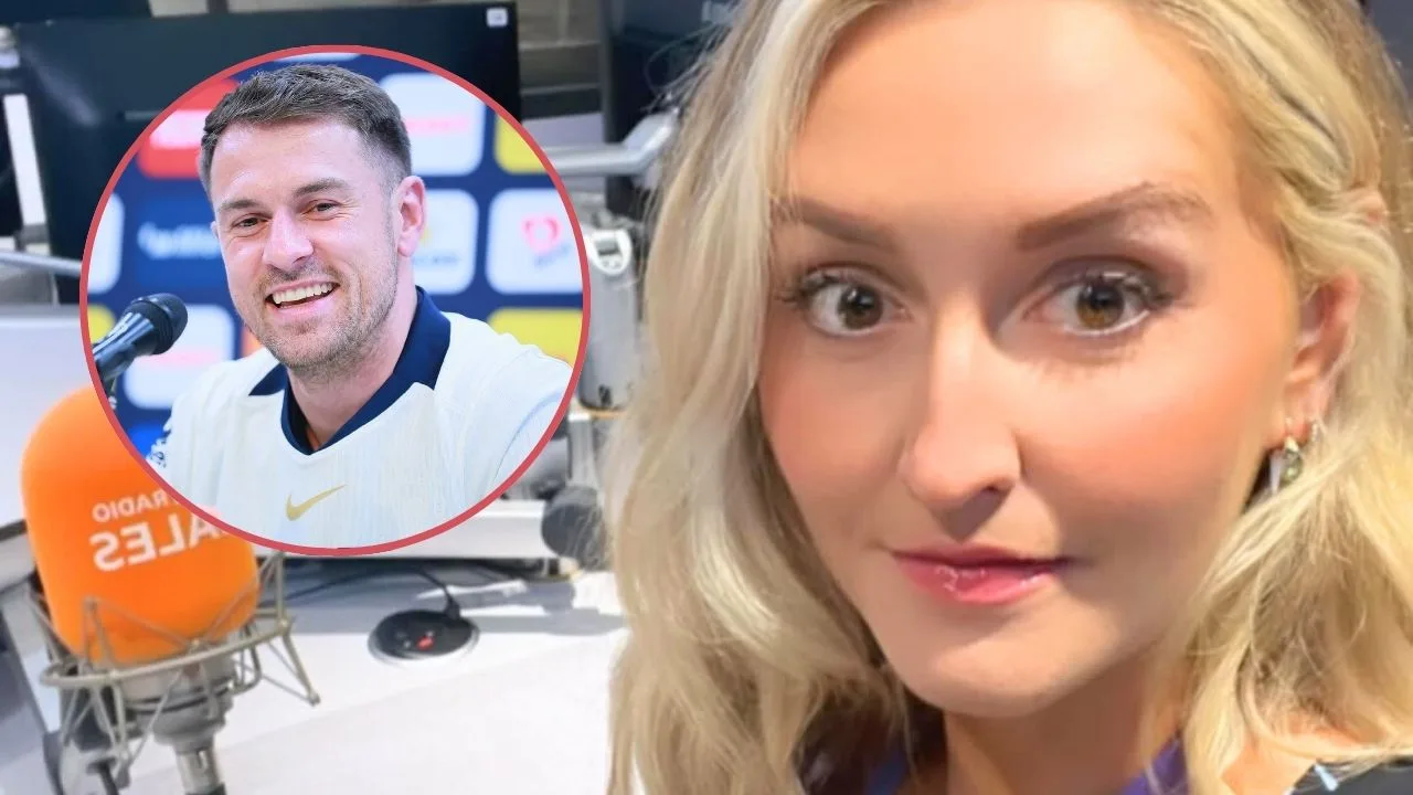 Esposa de Aaron Ramsey causa sensación en el tianguis y conoce el queso Oaxaca.