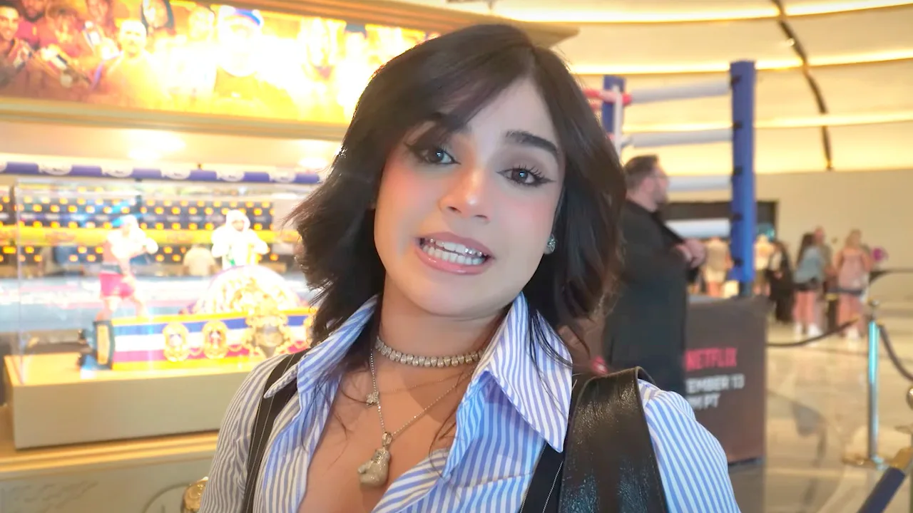 Canelo vs Crawford: la visita de Alana Flores y otras estrellas mexicanas al combate en Las Vegas | Video