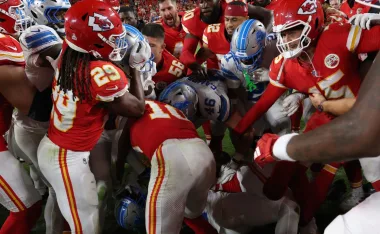 Pelea en el partido Kansas City Chiefs vs Detroit Lions