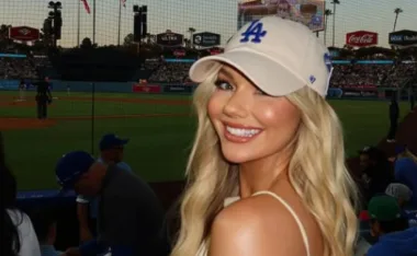 Chelsea Freeman, esposa de Freddie Freeman, jugador de los Dodgers en la Serie Mundial