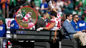 Así fue la escandalosa fractura de tobillo del corredor de los Giants, Cam Skattebo Cam Skattebo, New York Giants, NFL