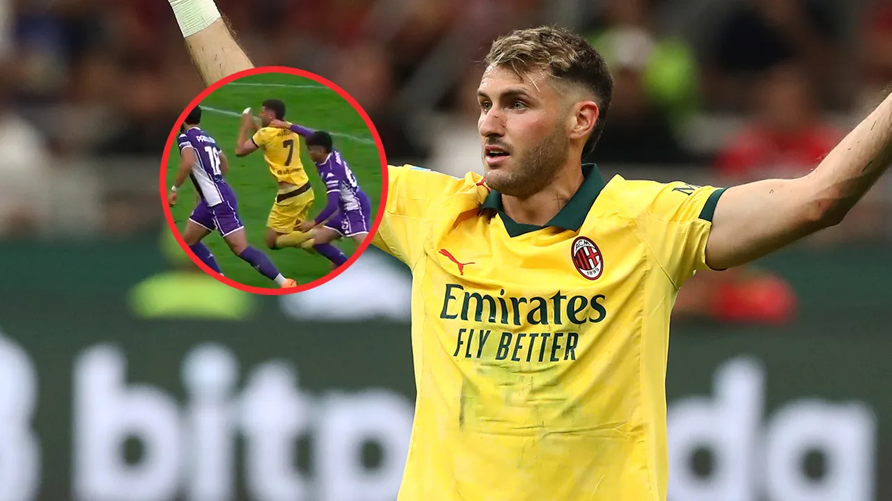 Golpe a Santiago Giménez en la remontada de AC Milan a Fiorentina