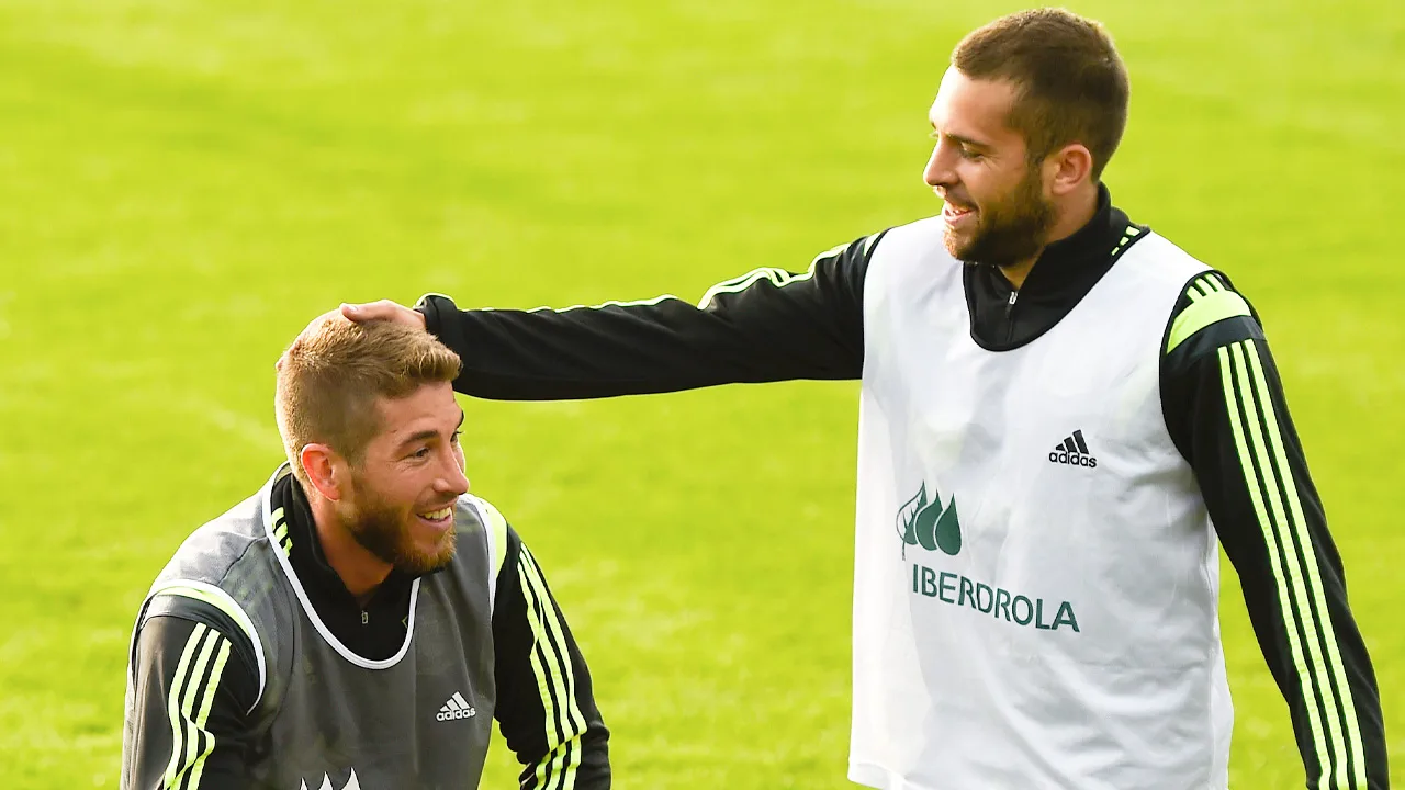 Sergio Ramos y Jordi Alba juntos en Selección de España.