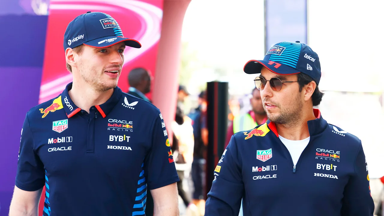 Max Verstappen en su etapa como compañero de Checo Pérez en Red Bull Racing.