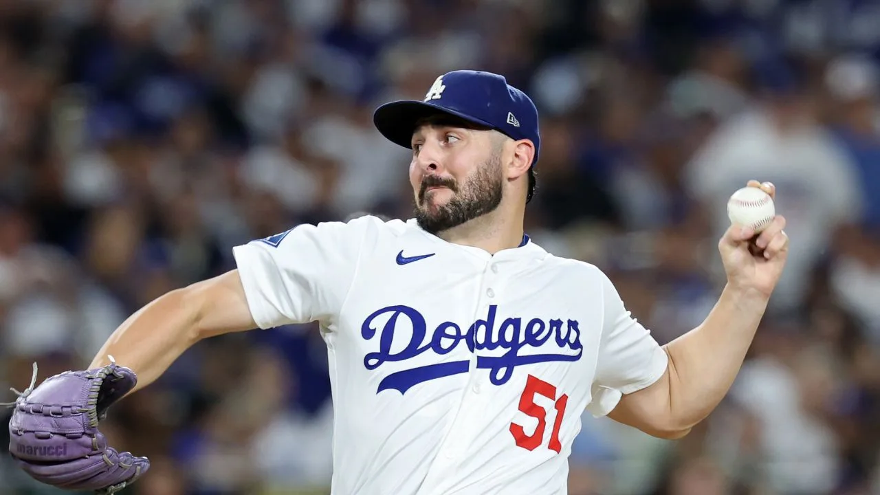 Alex Vesia, lanzador de Los Angeles Dodgers. 